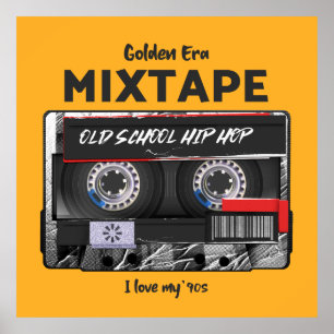 Poster Fita Mista da Era de Ouro de 90 Hip-Hop Old School