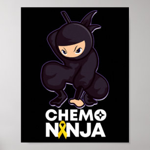 Poster Fita Ninja de Câncer Infantil Quimioterapia