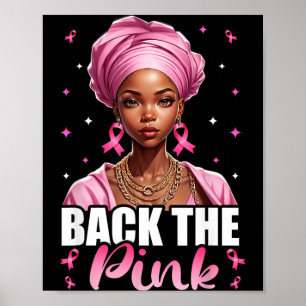 Poster Fita nk de Conscientização do Câncer de Mama Afro-