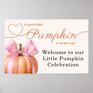 Poster Fita para Chá de Bebê Little Pumpkin – Salem Român