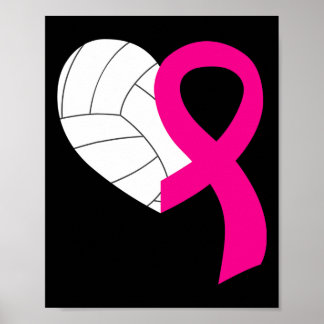 Poster Fita Rosa de Voleibol e Alavanca do Cancer de Mama