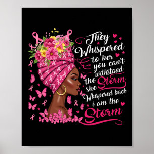 Poster Fita Rosa do Guerreiro do Cancer de Mama Eu sou a