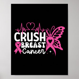 Poster Fita Rosa Rosa Briso de Consciência do Cancer da M