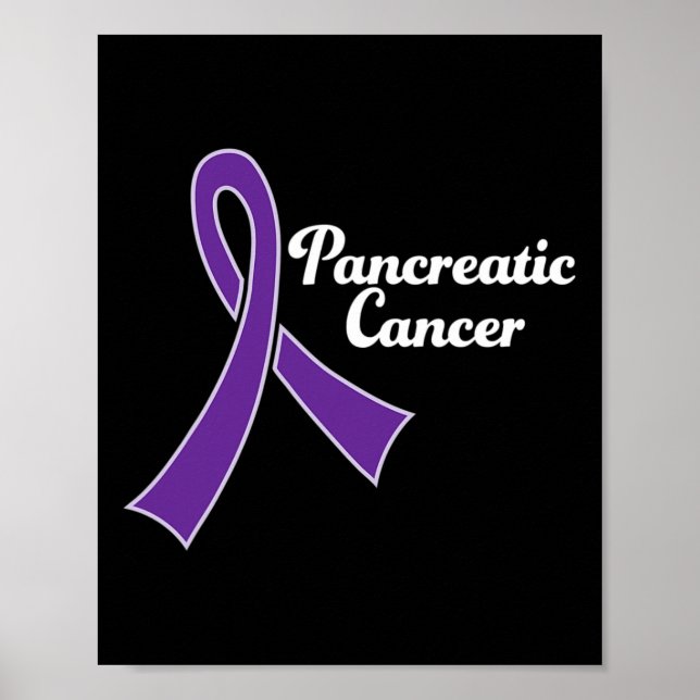 Poster Fita Roxa de Consciência do câncer de pâncreas (Frente)