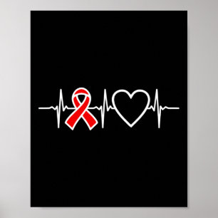 Poster Fita Vermelha de Conscientização sobre Aids Hiv Do