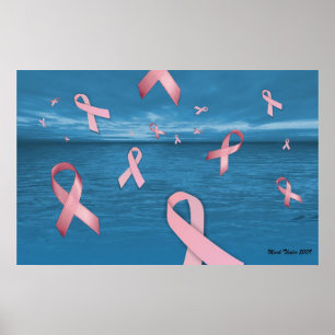 Poster Fitas De Sensibilização Do Cancer Do Céu