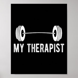 Poster Fitness Divertido Peso Força Academia Meu Terapeut