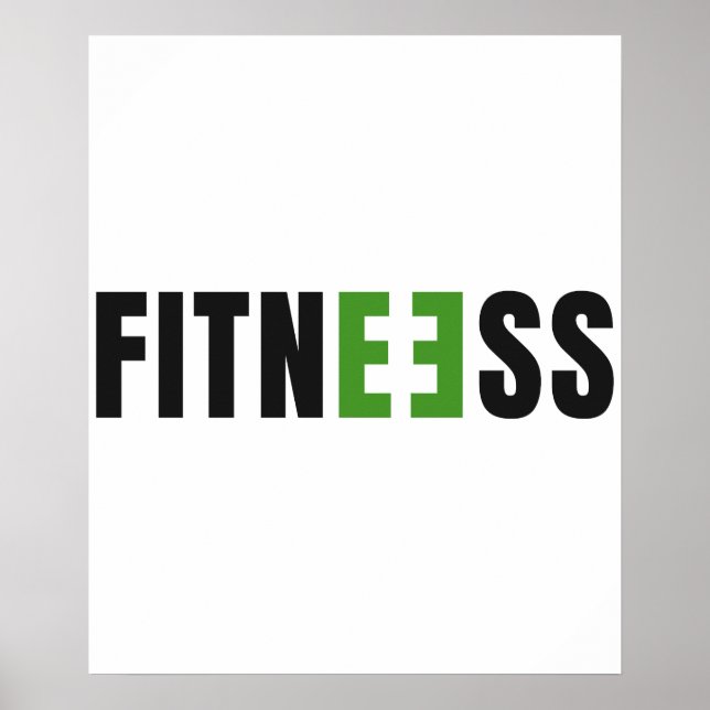 Poster Fitness - Força - Vida de Academia - Treinamento - (Frente)