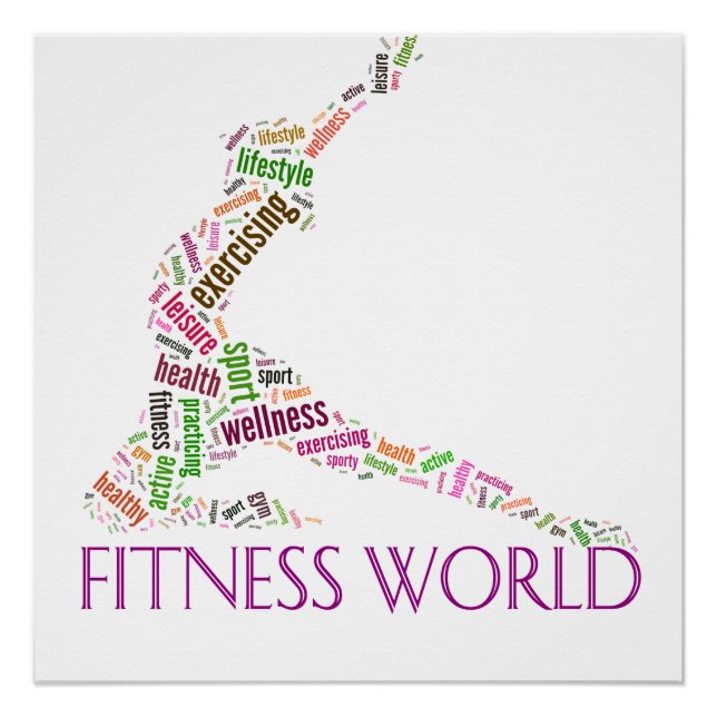Pôster Fitness world (Frente)