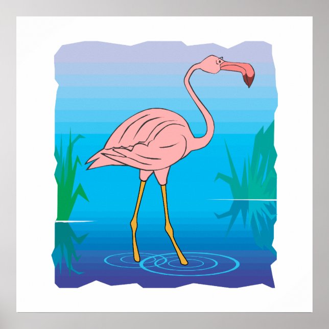 Pôster Fitzgerald Flamingo (Frente)