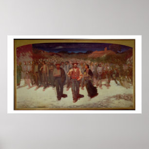 Pôster Fiumana (a maré humana) 1895-96 (óleo em canvas)