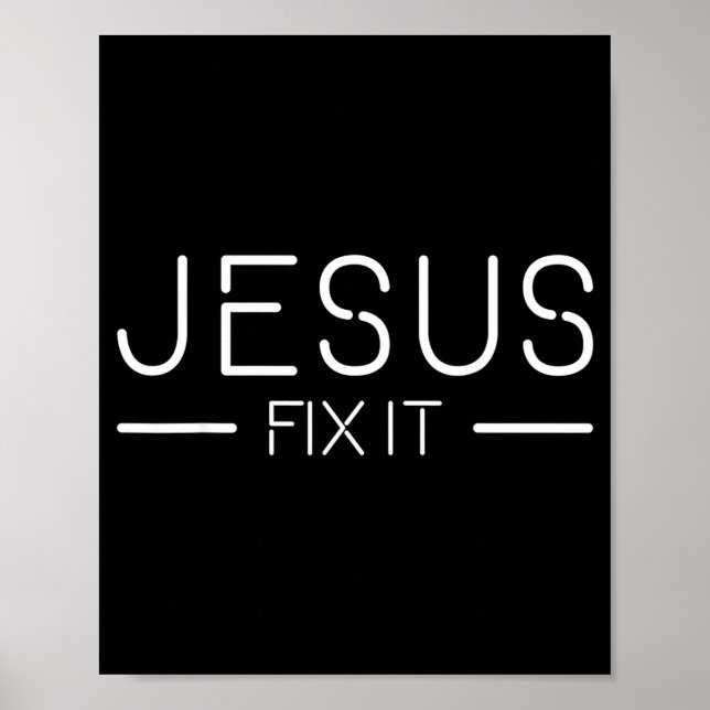 Poster Fix It Jesus Funny Christian Fashion  (Frente)