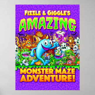 Pôster Fizzle & Giggle é o incrível Monstro Maze Adventur