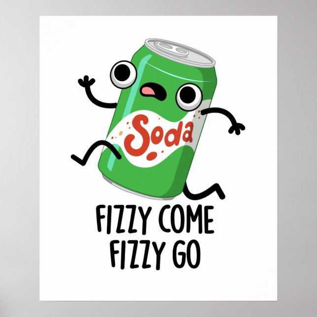 Poster Fizzy Vem Fizzy Vai Engraçado Pop Pun Soda (Frente)