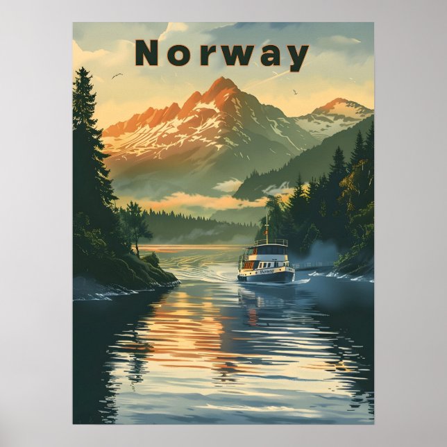 Poster Fjord da Noruega (Frente)