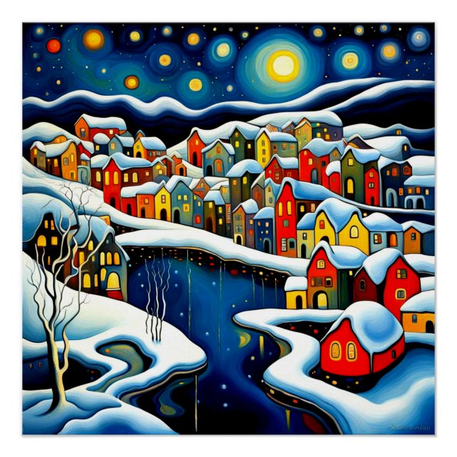 Pôster Fjord Winter 1 (Frente)