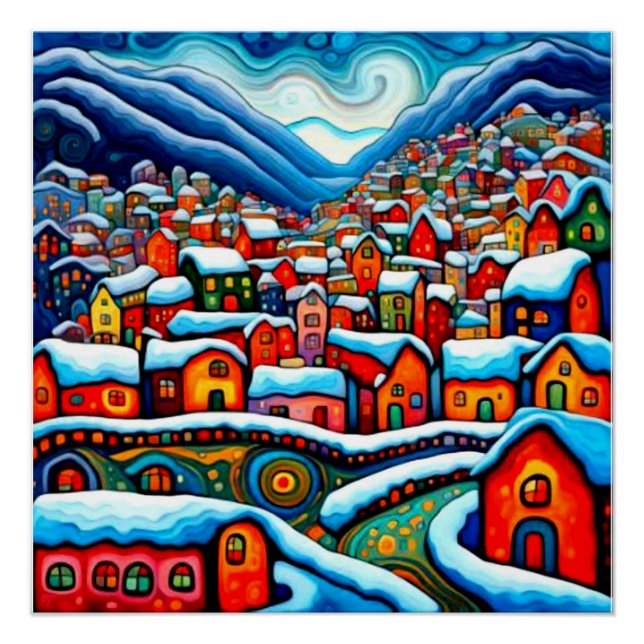 Pôster Fjord Winter 3 (Frente)