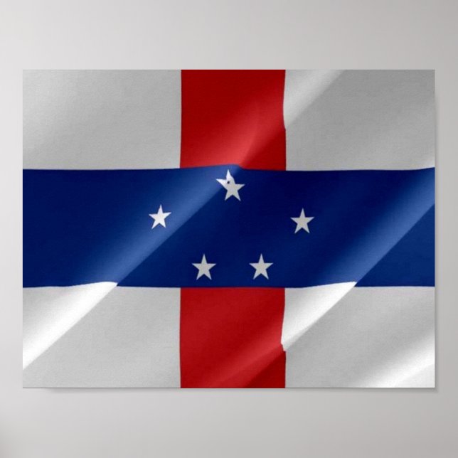 Poster FLAG - Antilhas Neerlandesas - (Frente)