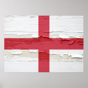 Pôster Flag of England Weathered