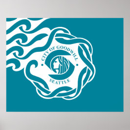 Poster Flag of Seattle (Washington)