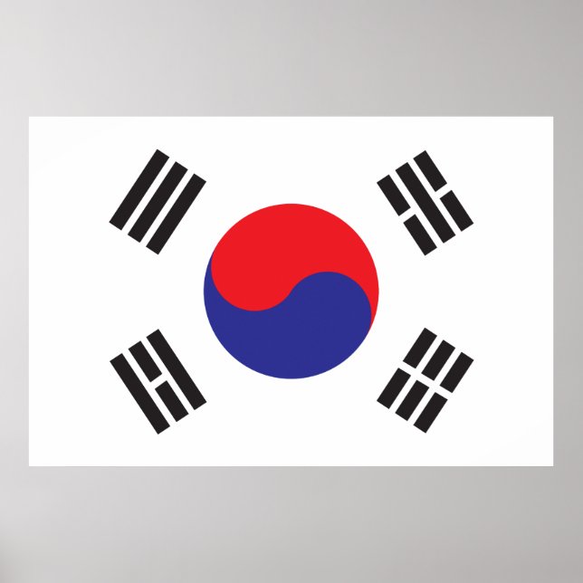 Poster Flag of South Korea (Frente)