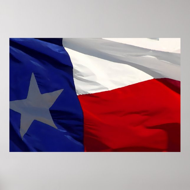 Poster Flag of Texas Pop Art (Frente)