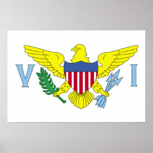 Poster Flag of the United States Virgin Islands