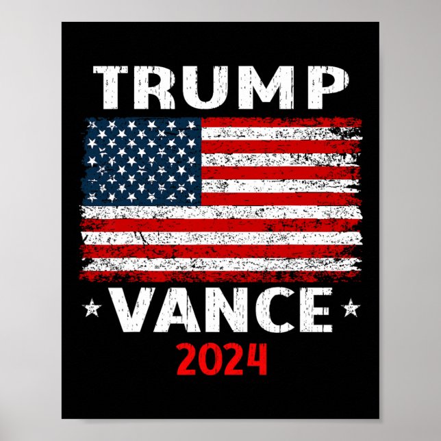 Poster Flag Trump Vance 2024 Vp Vice-Presidente (Frente)