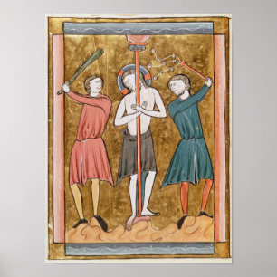 Poster Flagellation, 'de Psautier l'Usage de uma Paris