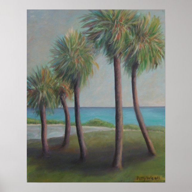 POSTER FLAGLER BEACH PALMS (Frente)