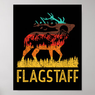 Poster Flagstaff - ama a natureza vintage caminhadas anos