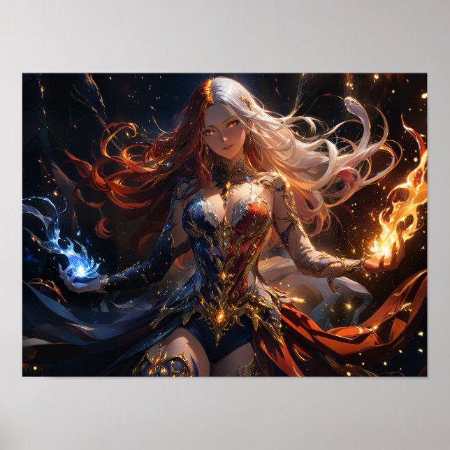 Poster Flame infernal e amante gelada (Frente)