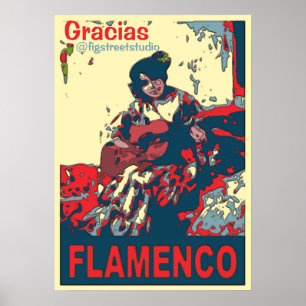 Poster Flamenco, adicionar texto de edição,