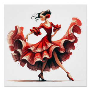 Pôster Flamenco Dancer