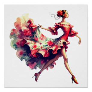 Pôster Flamenco Dancer