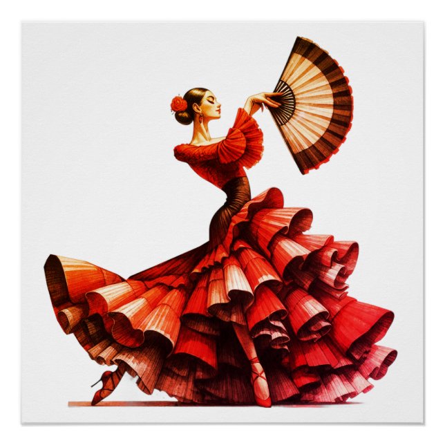 Pôster Flamenco Dancer (Frente)