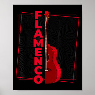 Poster Flamenco _ Guitarra de Dança Espanhola _ Flamenco