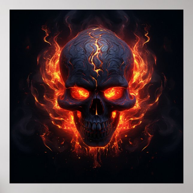 Poster Flames of the Skull (Frente)