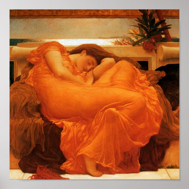 Pôster Flaming June Frederic Leighton Fine Art (Frente)