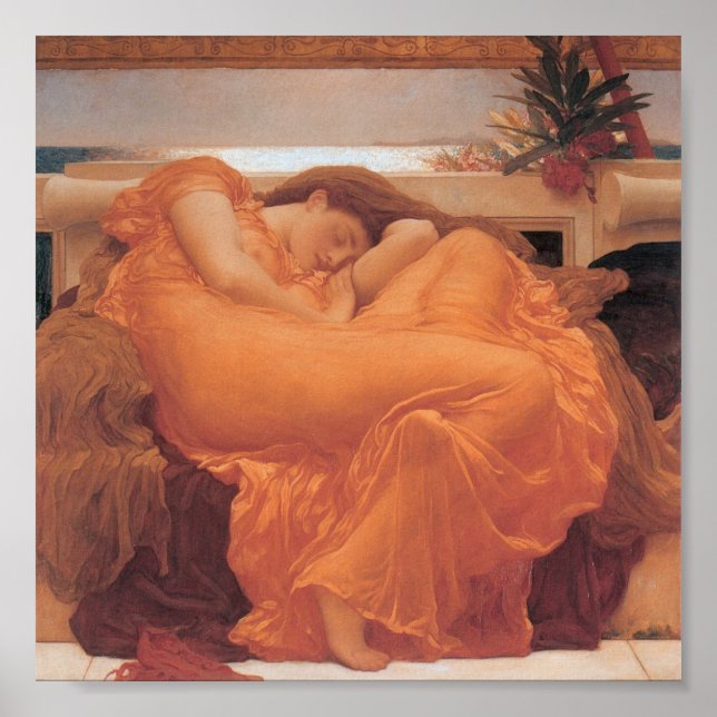 Pôster Flaming June, Leighton, 1895 (Frente)