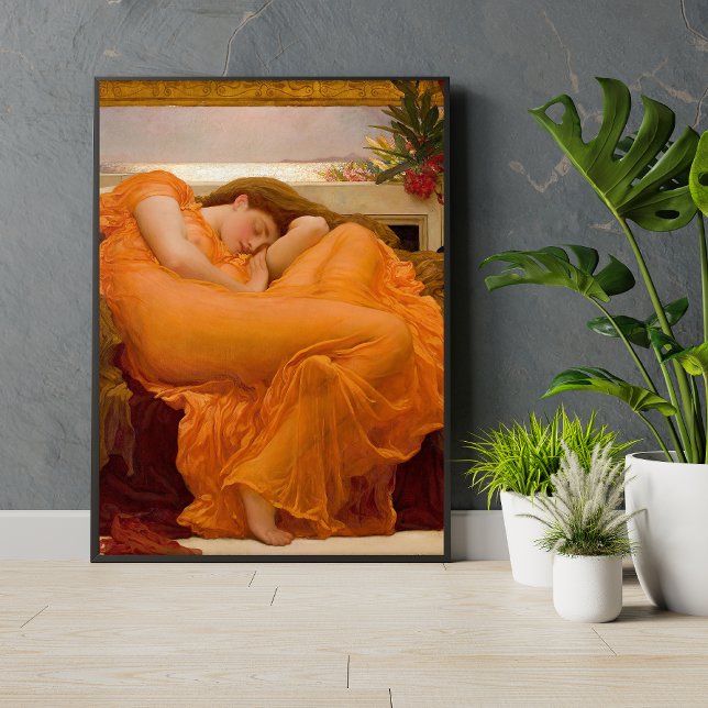 Poster Flaming June por Frederic Leighton Orange Fine Art (Criador carregado)