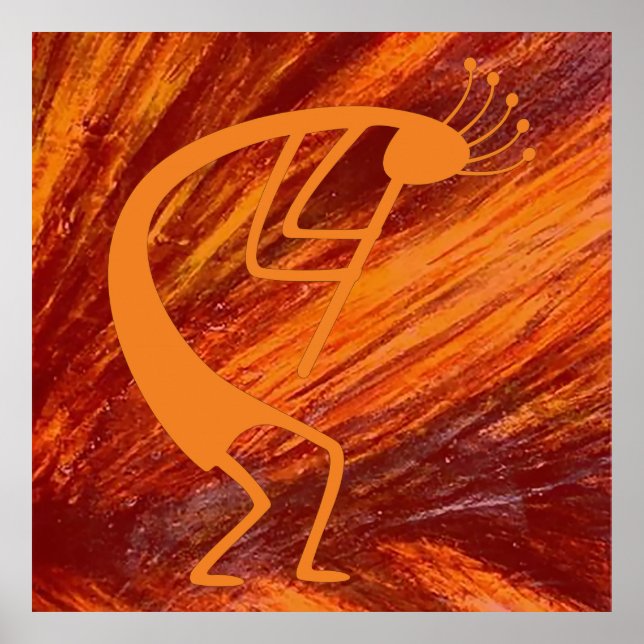 Pôster Flaming Kokopelli (Frente)