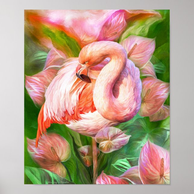 Poster Flamingo Blooming Em Paraíso Poster/Impressão (Frente)
