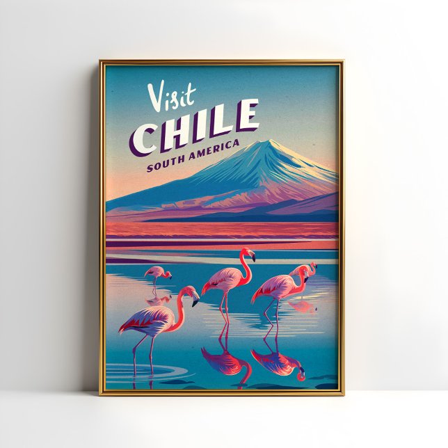 Poster Flamingo da América do Sul do Chile (Criador carregado)