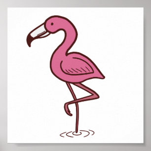 Poster Flamingo da Selva Estampa Miúda