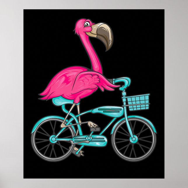Poster Flamingo | Flamingo A Andar Bicicletas Legal (Frente)