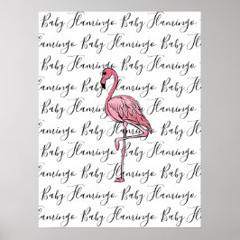 Poster Flamingo | flamingo cor-de-rosa, ave tropical rosa