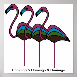 Poster Flamingo & Flamingo & Flamingo