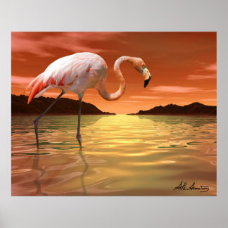 Poster Flamingo Flamingo, Rosa,