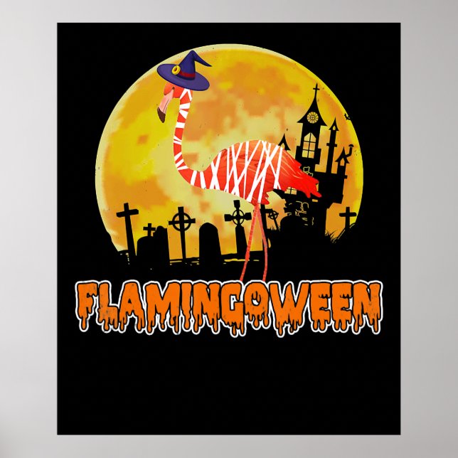 Poster Flamingo | Flamingobetween Funny Witness Halloween (Frente)